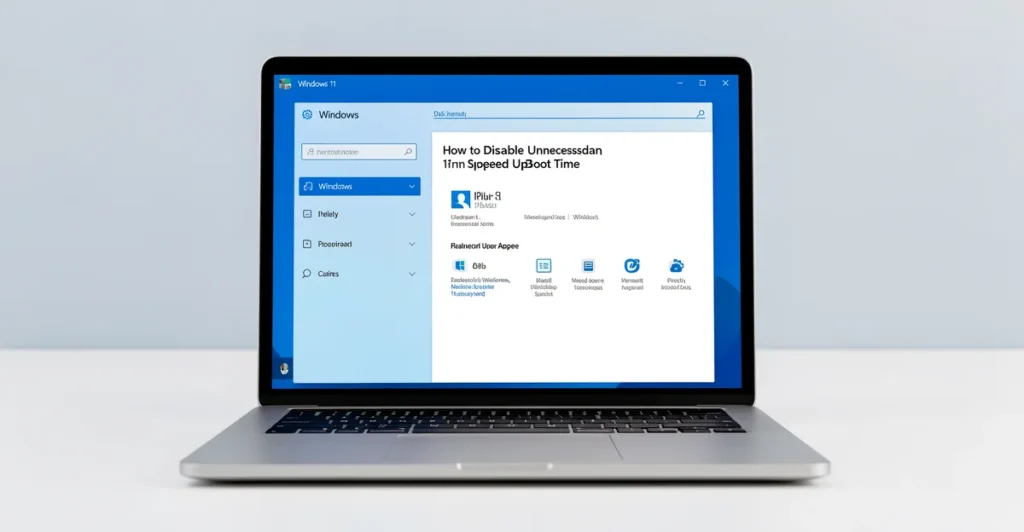 Featured image: Professional featured image for: How to Disable Unnecessary Startup Apps in Windows 11 and Speed Up