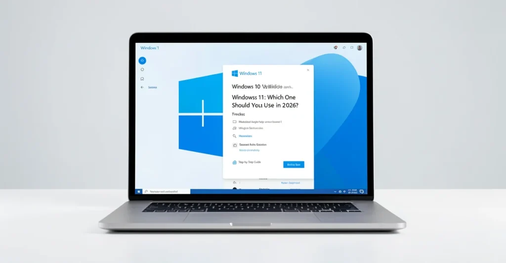 Featured image: Professional featured image for: Windows 10 Vs Windows 11: Which One Should You Use in 2026?: Step-b