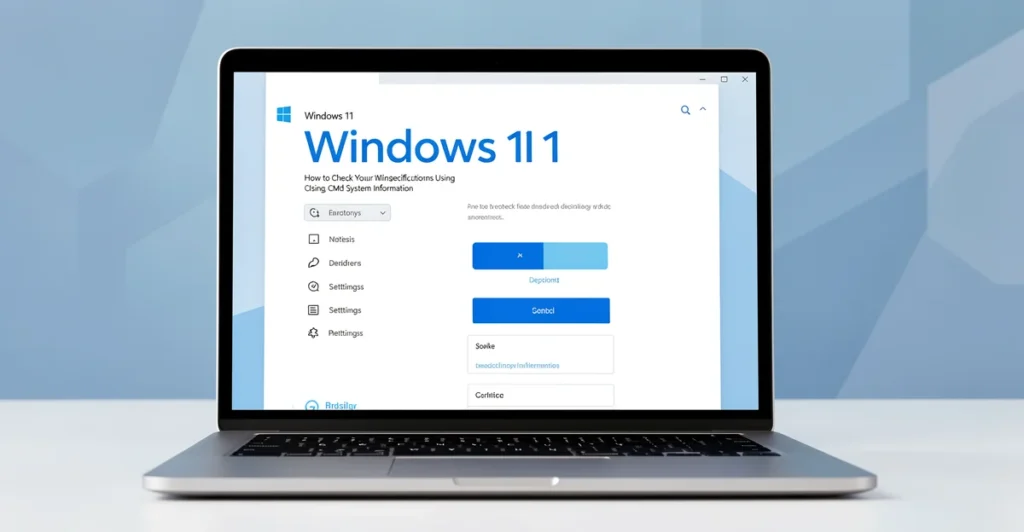 Featured image: Professional featured image for: How to Check Your Windows PC Specifications Using CMD, Settings, an