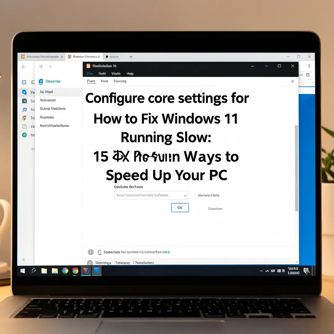 Step 3: Technical tutorial screenshot: Configure core settings for How to Fix Windows 11 Running Slow: 15 Pr