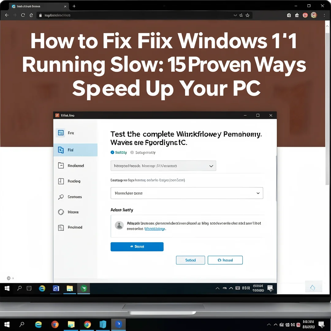 Step 7: Technical tutorial screenshot: Test the complete workflow for How to Fix Windows 11 Running Slow: 15